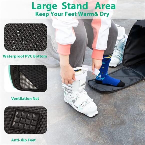 Ski Boot Bag-Boot Bag Kids Waterproof Ski Boot Snowboard Boot Bag Travel SkiBoot - Picture 2 of 8